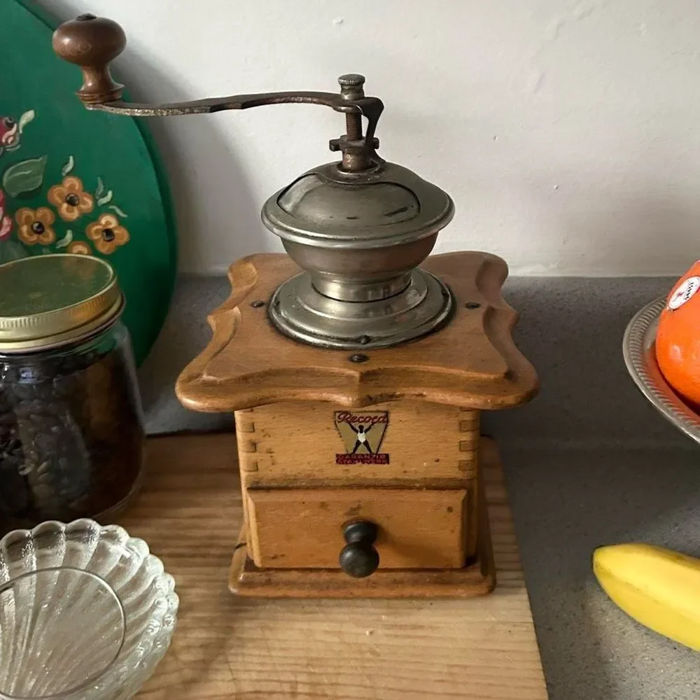 Rare 40s Vintage German Record Stahlwerk Manual Coffee Grinder